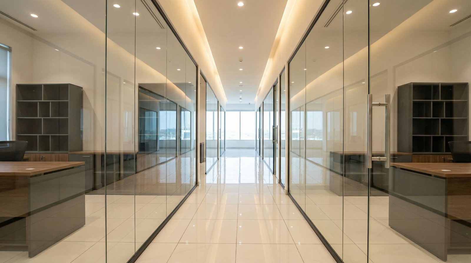 Office glass partitions and aluminium frame work Hoskote